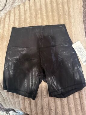 lululemon athletica Shimmer High-Rise Athletic Bike Shorts - Black
